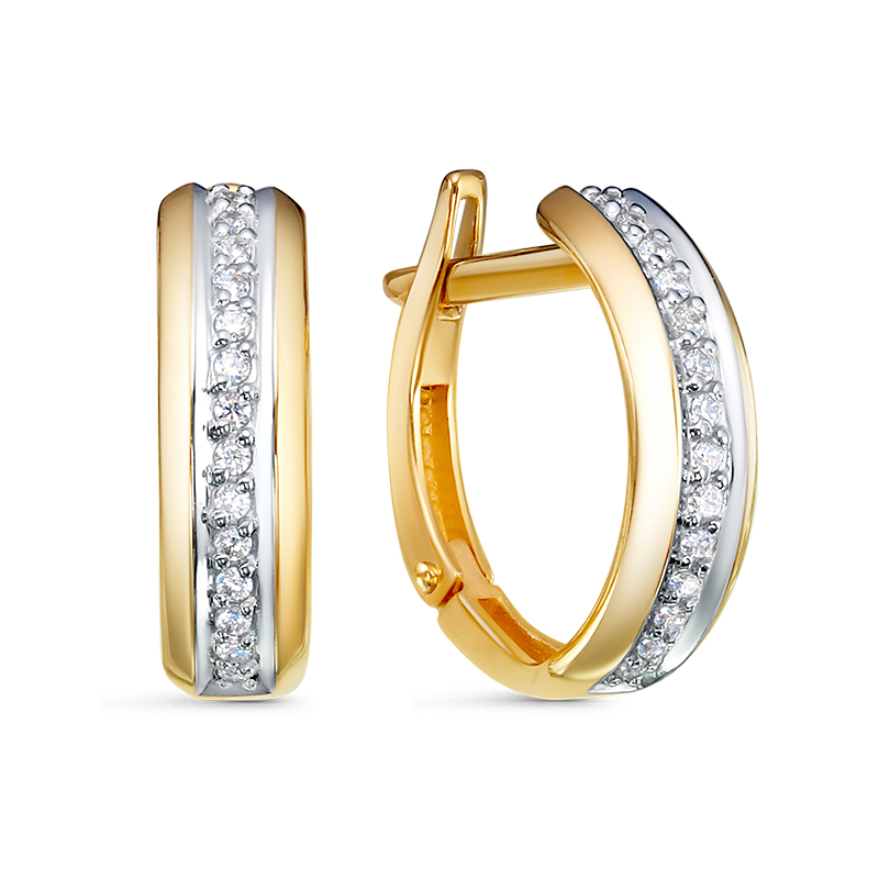 Серьги 585 л1200929 арт.л1200929 28 Фианит Кр 1,00 0,048;