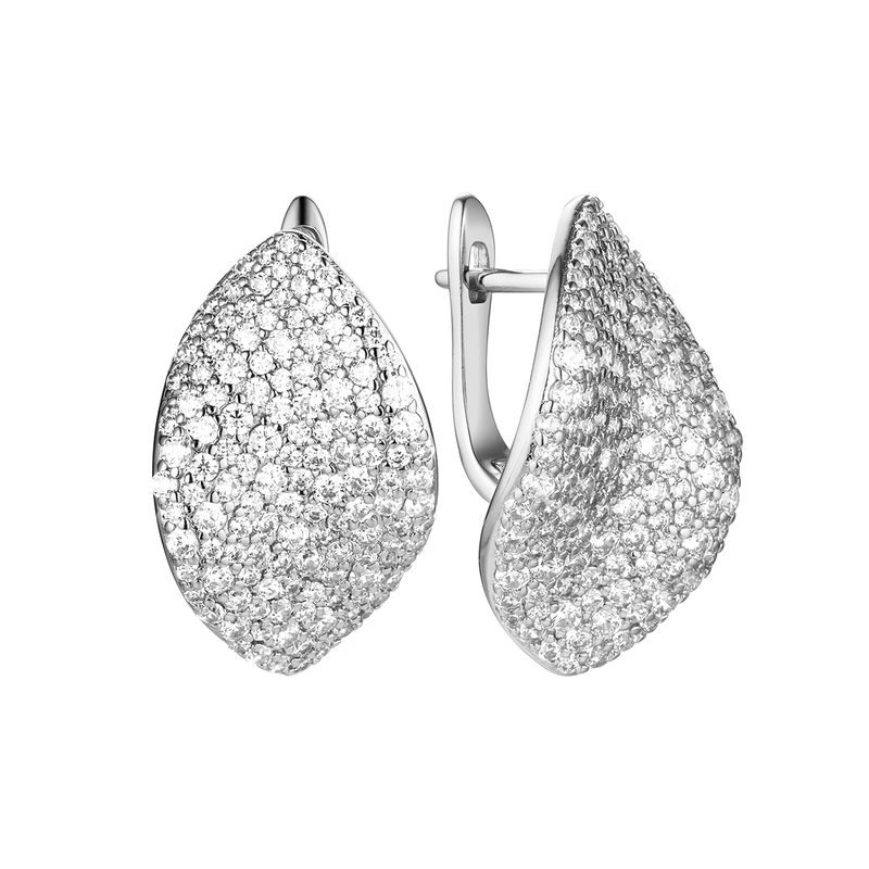 Серьги арт.CZ-E03221-X-W-X-X-W 8,18г