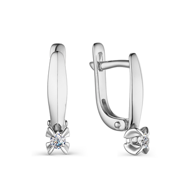 Серьги 585 23450-200 арт.23450-200 2 Бриллиант Круг 57 0,092 20-25 3/6А