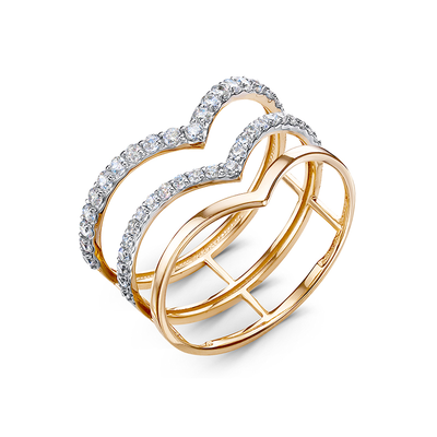 Кольцо 585 1102675 арт.1102675 21 Фианит Кр 1,50 0,116;25 Фианит Кр 1,25 0,076;