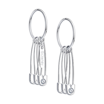 Серьги 925 94024782 арт.94024782 2 Фианит бесцветный Круг 3