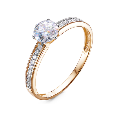 Кольцо 585 л1101520 арт.л1101520 18 Фианит Кр 1,00 0,031;1 Фианит Кр 5,50 0,21;