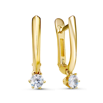 Серьги 585 л1201509 арт.л1201509 Фианит Кр 4,00;